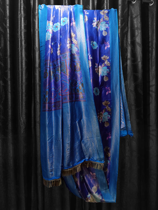 Soft Banarasi Floral Silk